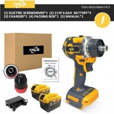 Дрель аккумуляторная TKSB TOOL-DKCD20XL01-SET2